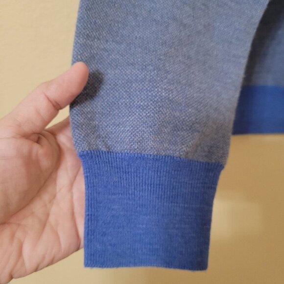 Peter Millar XL Blue Italian Merino Wool Mens Sweater Preppy Office Career - Picture 8 of 8